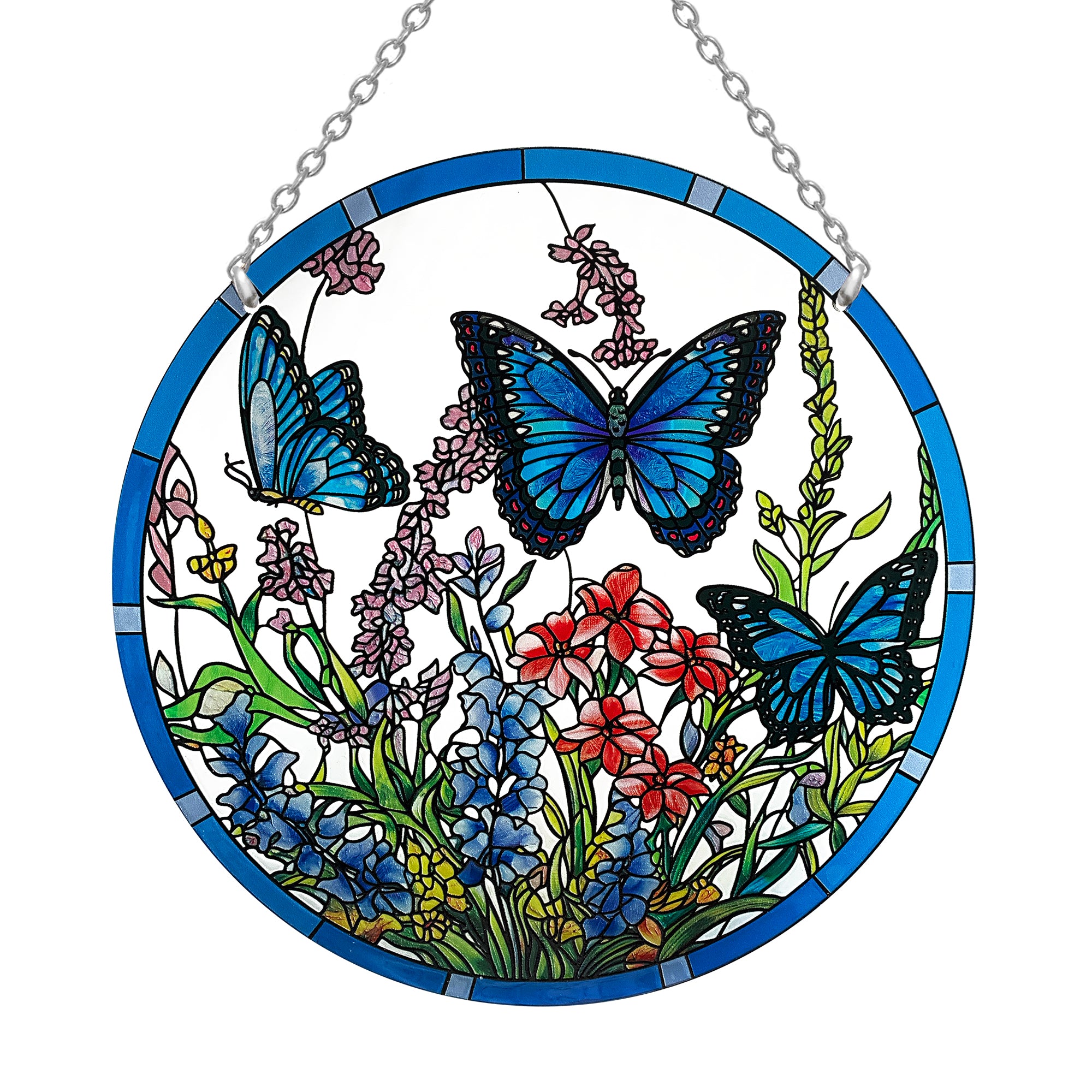 Kissnap Butterfly Stained Glass Window Hanging - Butterfly Gifts Kissnap Butterfly Stained Glass Window Hanging - Butterfly Gifts